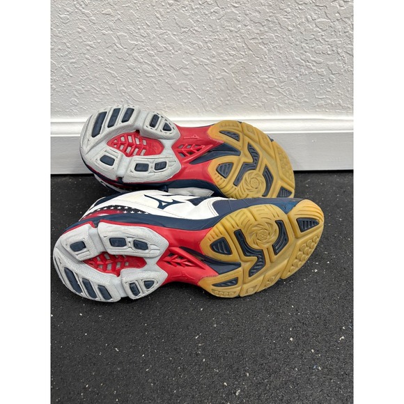 Mizuno Wave Lightning Z3 Women's Volleyball Shoes Red White Blue Stars Size 8 - Picture 5 of 5